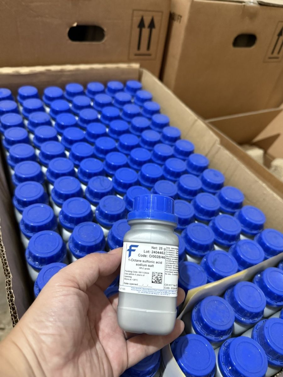 Có sẵn 1-Octane sulfonic acid sodium salt Thermo Fisher từ lọ 50gr 100gr hoặc tùy nhu cầu